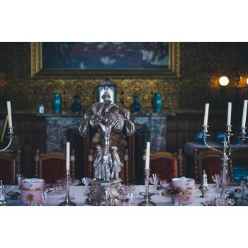 LIGHT GREY LINEN TABLECLOTH 